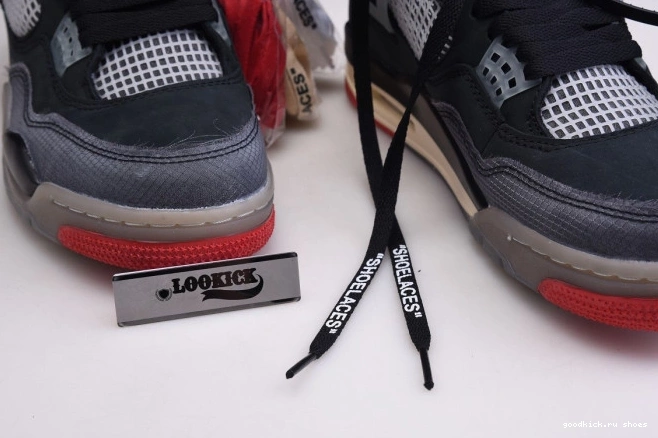 Rep x Off White Bred CV9388-001 4 Retro Air Jordan 0810
